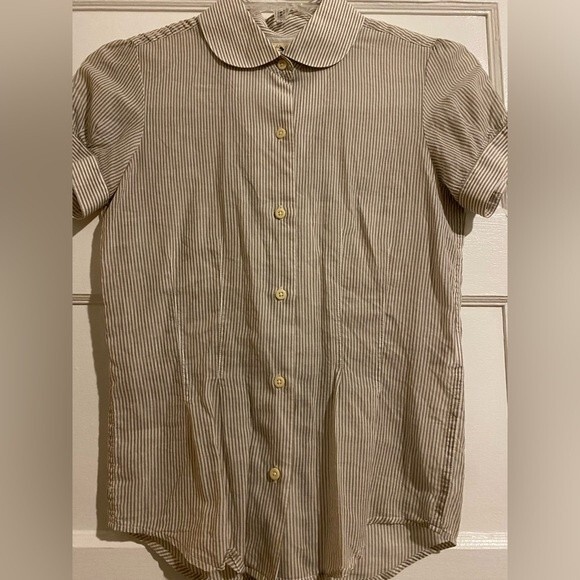NWOT Isabella Sinclair Lined Cotton Short Sleeve Collared Button-up Shirt - Picture 2 of 14